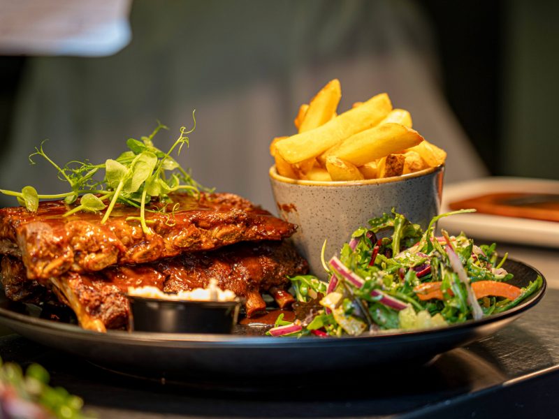 Ribs and Fries at The Bottle Tower